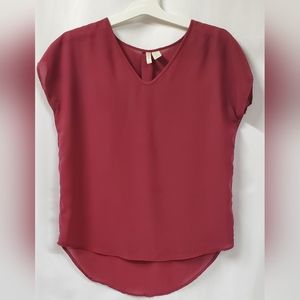 Japna sheer maroon shirt.